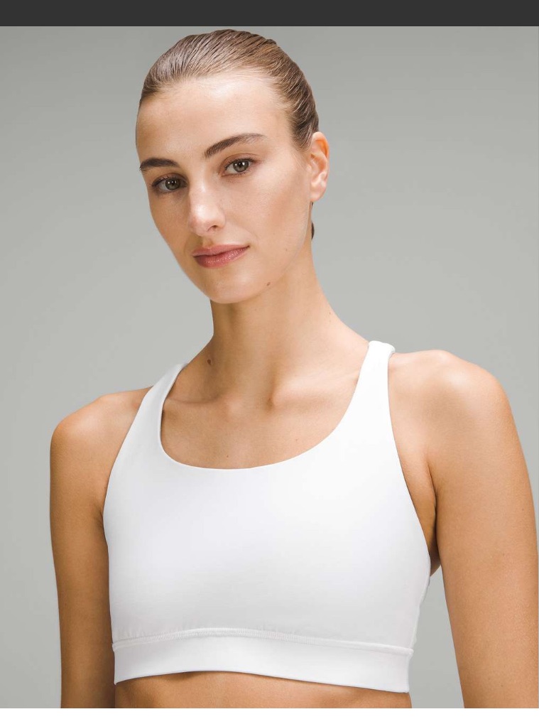Lululemon- Energy Bra- Sz 12 B/C- White- Spots On Band